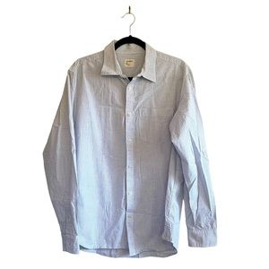 Old Navy Mens Large White Long Sleeve Button Up Shirt